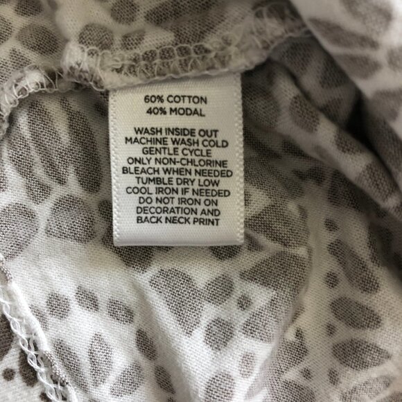 Ann Taylor LOFT Beaded Boatneck Taupe & White Tee - Picture 7 of 7